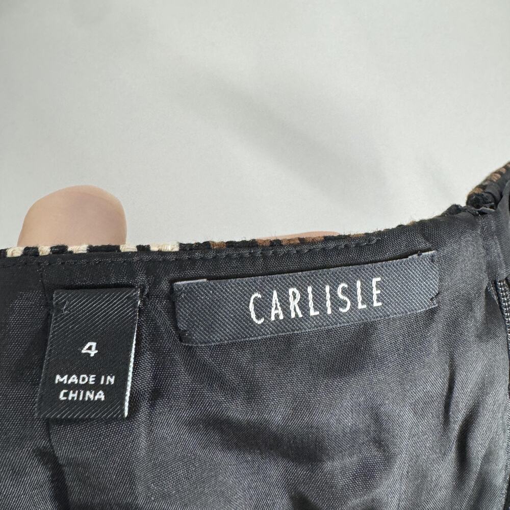 Carlisle Skirt Womens 4 Brown Loom Pattern Tweed A-Line Abstract Office‎ Luxury - Picture 9 of 15
